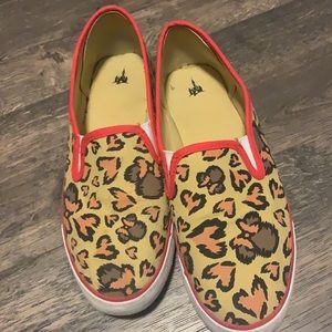 Disney Minnie Mouse Cheetah Print loafers- Size 8